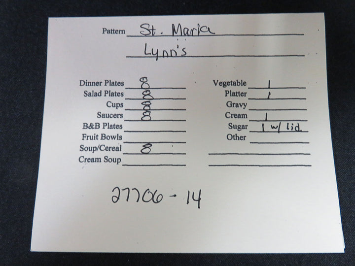 Lynn's "St. Maria" Christmas China