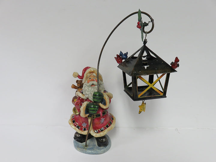 Santa with Lantern Votive