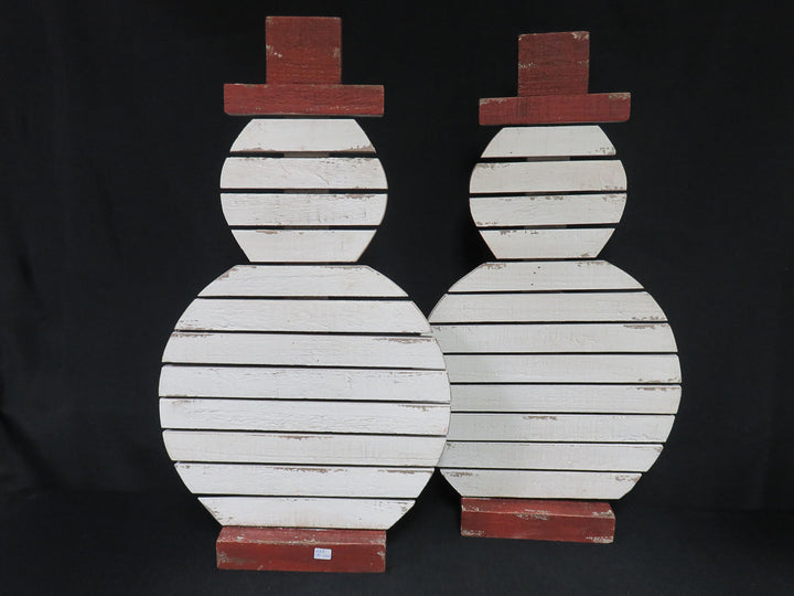 Wood Slat Snowmen