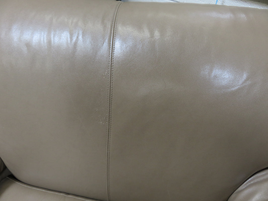Bernhardt Leather Arm Chair & Ottoman