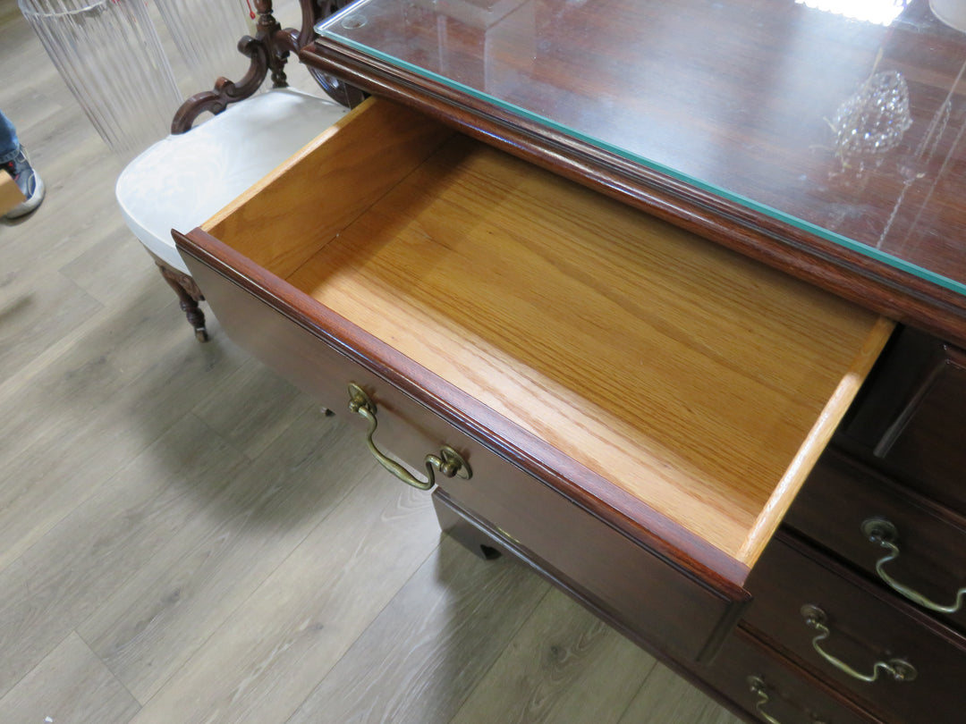 Nine Drawer Mahogany Dresser