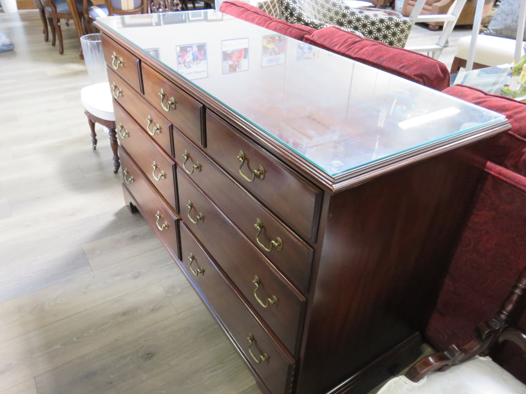 Nine Drawer Mahogany Dresser