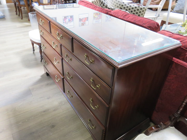Nine Drawer Mahogany Dresser