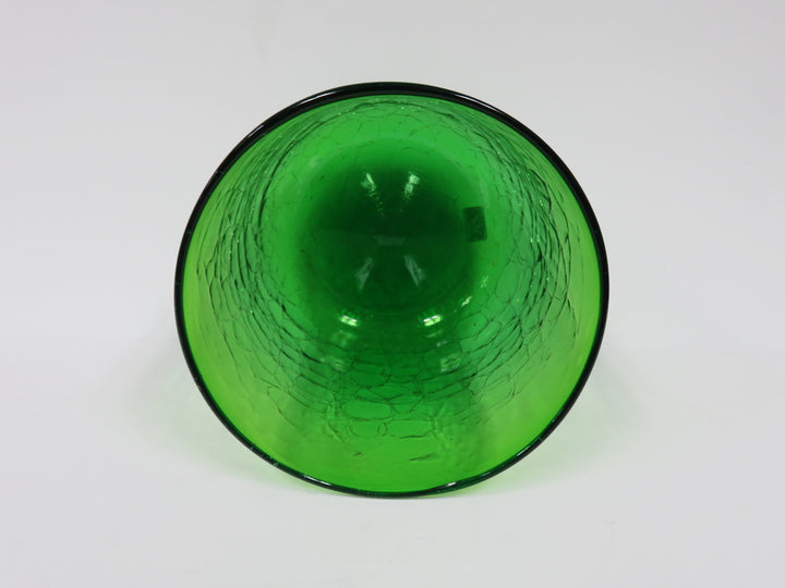 Green Crackle Glass Vase
