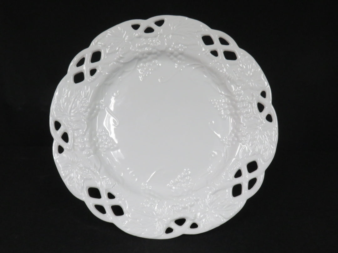 Pedestal White Pierced Plate