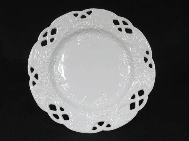 Pedestal White Pierced Plate