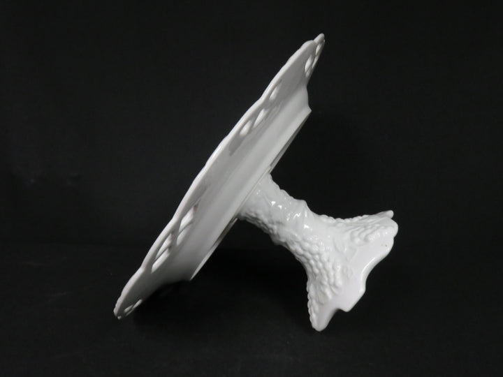 Pedestal White Pierced Plate