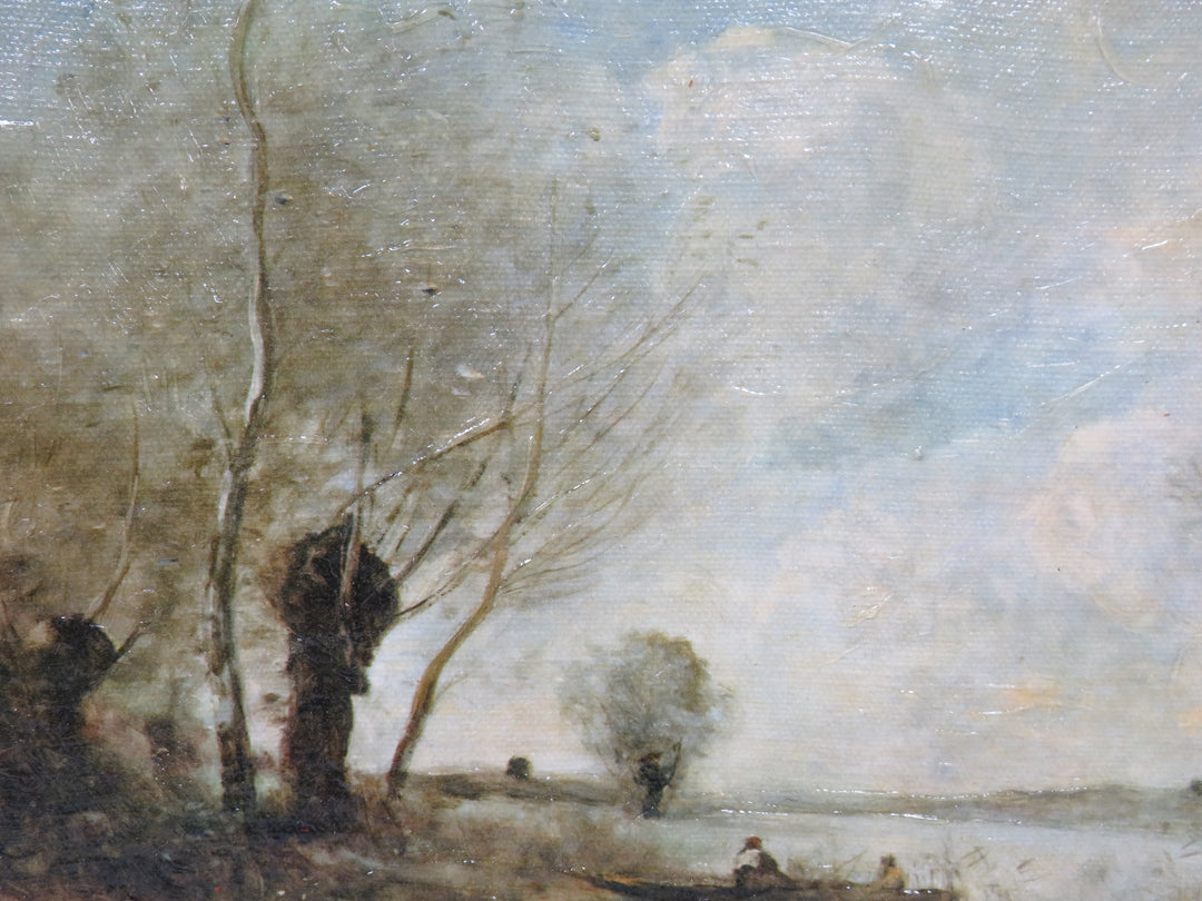 Fishing in a Boat in the Willows Print