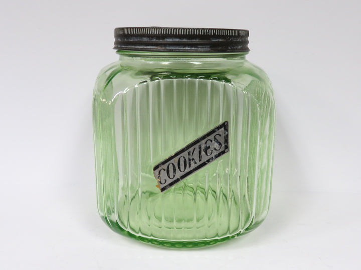 Uranium Glass Cookie Jar