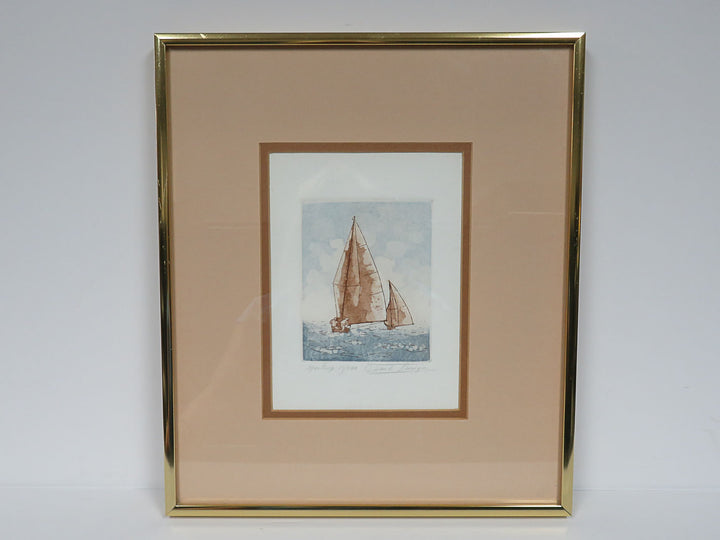 Sailboat Etching