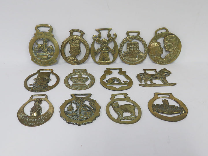 Vintage Brass Bridle Medallions
