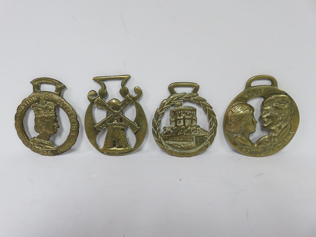 Vintage Brass Bridle Medallions