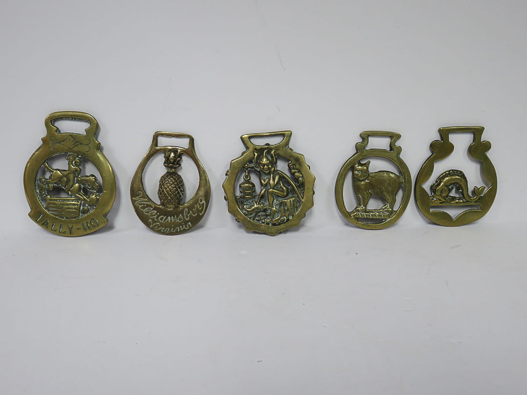Vintage Brass Bridle Medallions