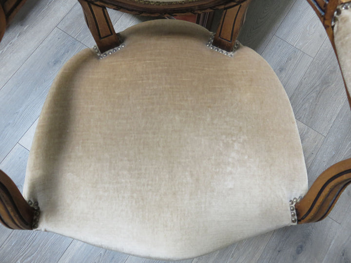 Tan Queen Anne Arm Chair