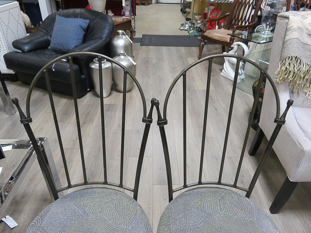 Set of Three Wrought Iron Stools