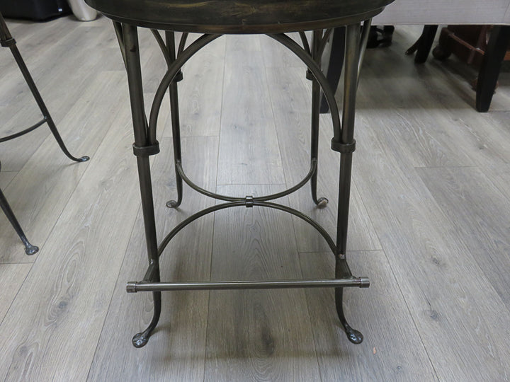 Set of Three Wrought Iron Stools