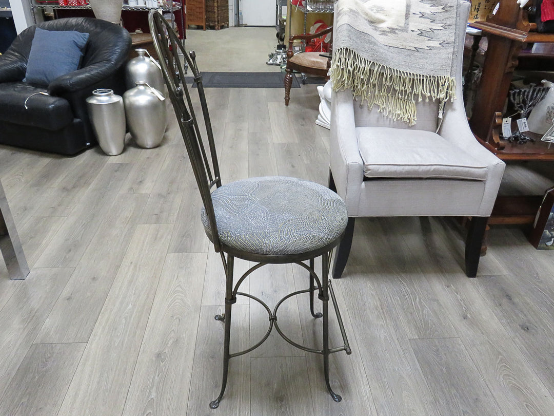 Set of Three Wrought Iron Stools