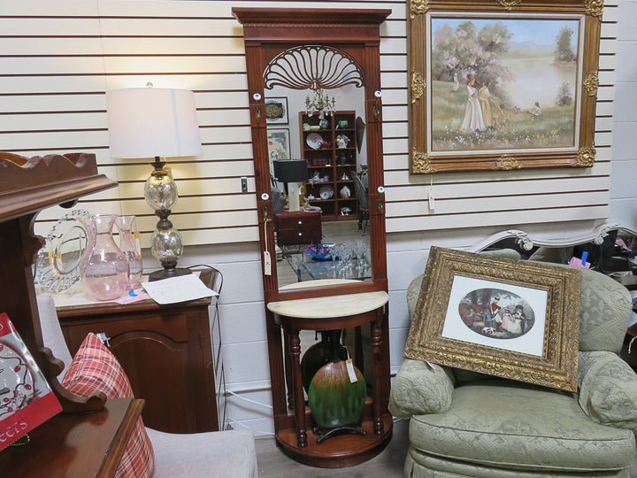 Hall Tree with Marble Top