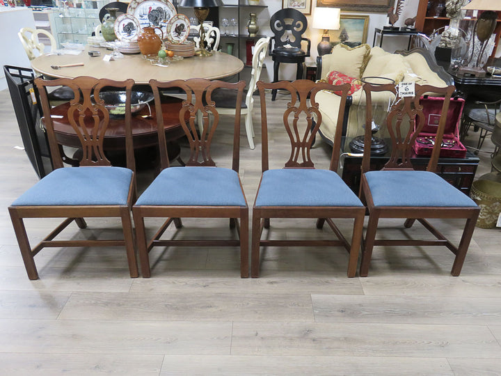 Set of Six Chippendale Style Dining Chairs