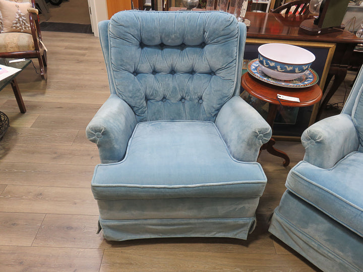 Blue Swivel/Rocking Chair