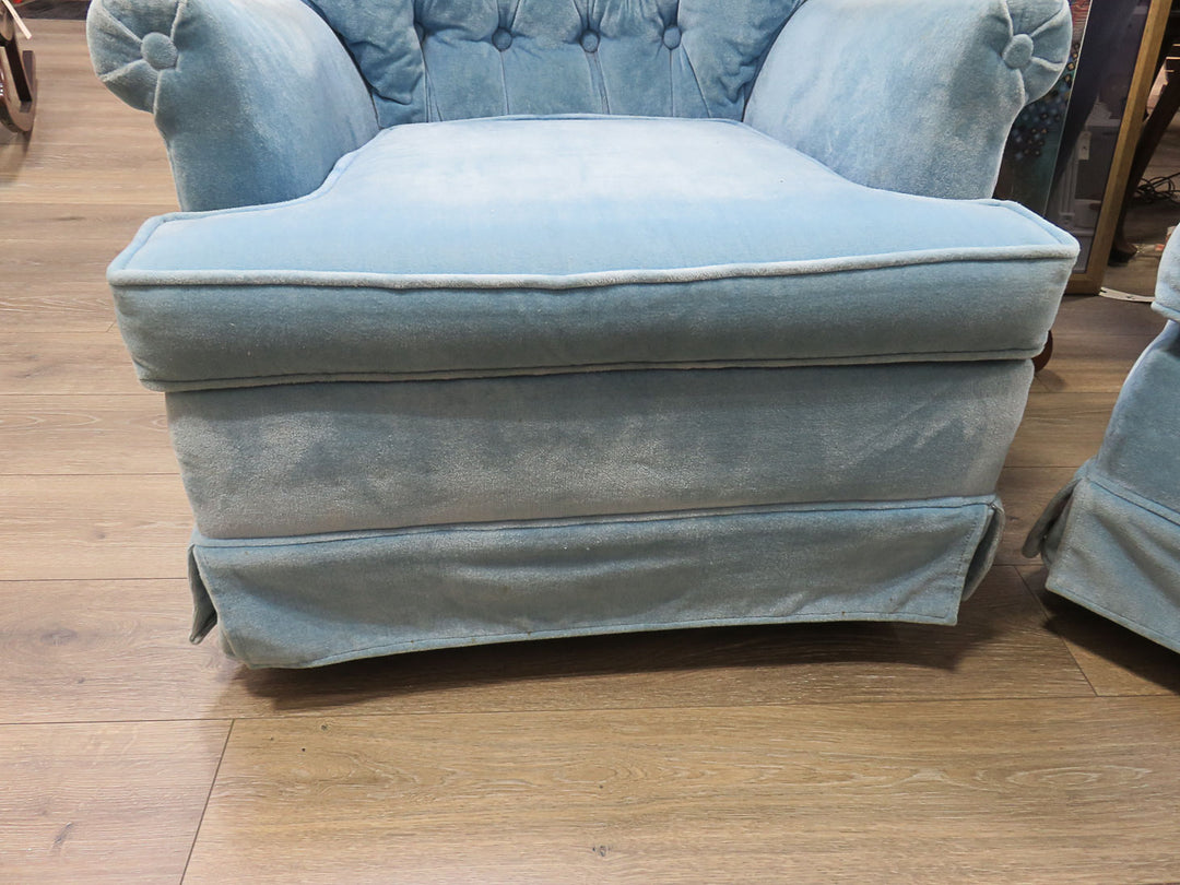 Blue Swivel/Rocking Chair