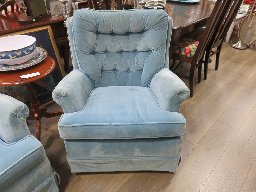 Blue Swivel/Rocking Chair