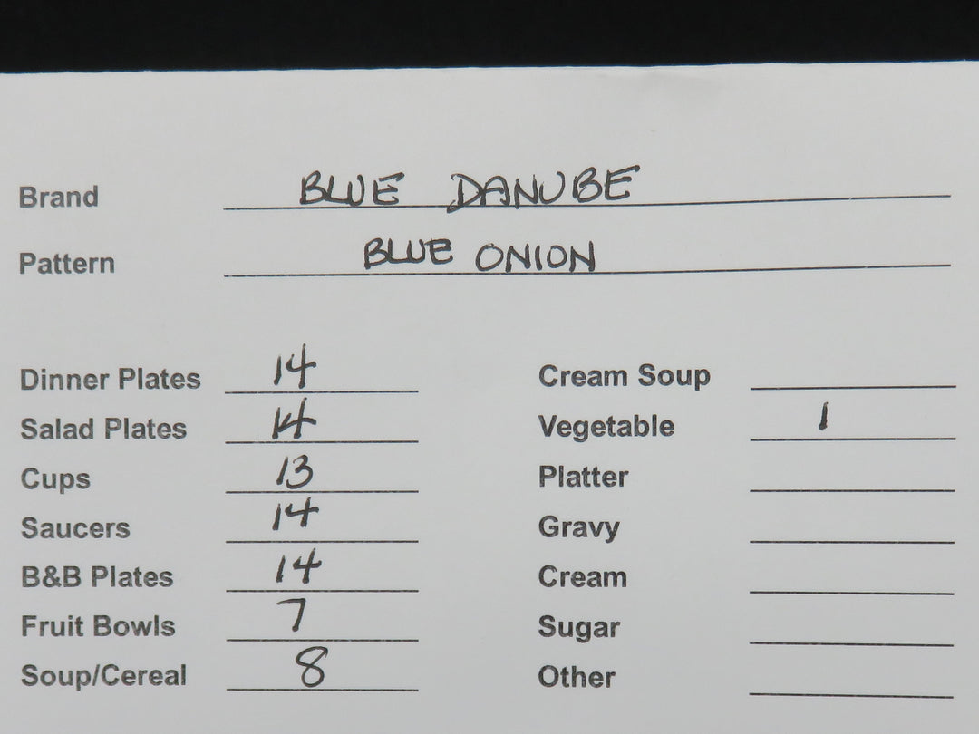 Blue Danube "Blue Onion" China Set