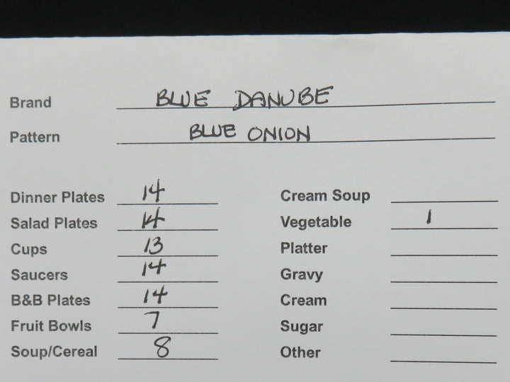 Blue Danube "Blue Onion" China Set