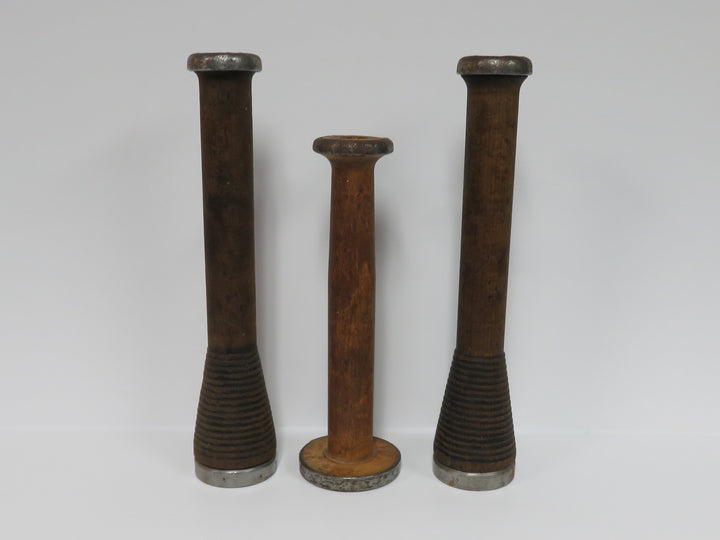 Wood Spool Candlesticks