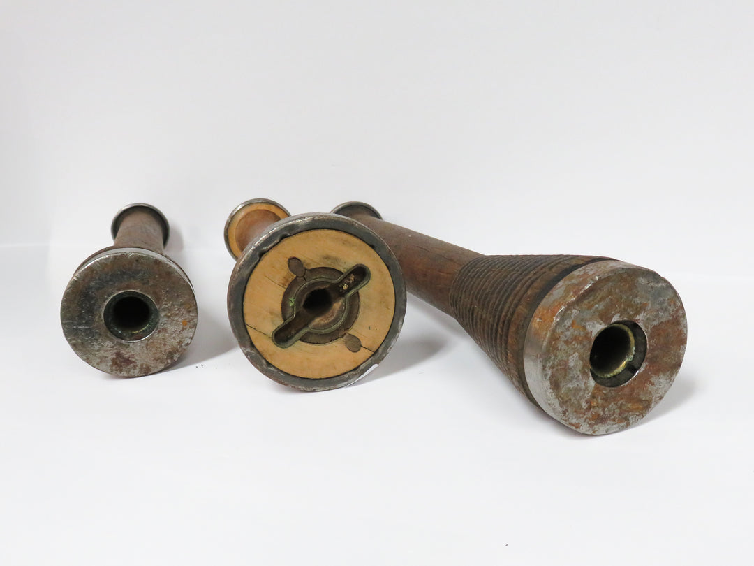 Wood Spool Candlesticks