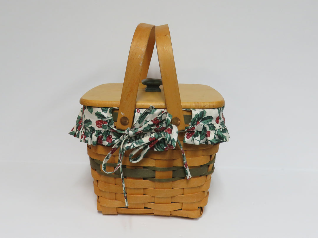 Longaberger Lidded Holiday Basket