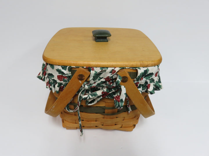 Longaberger Lidded Holiday Basket
