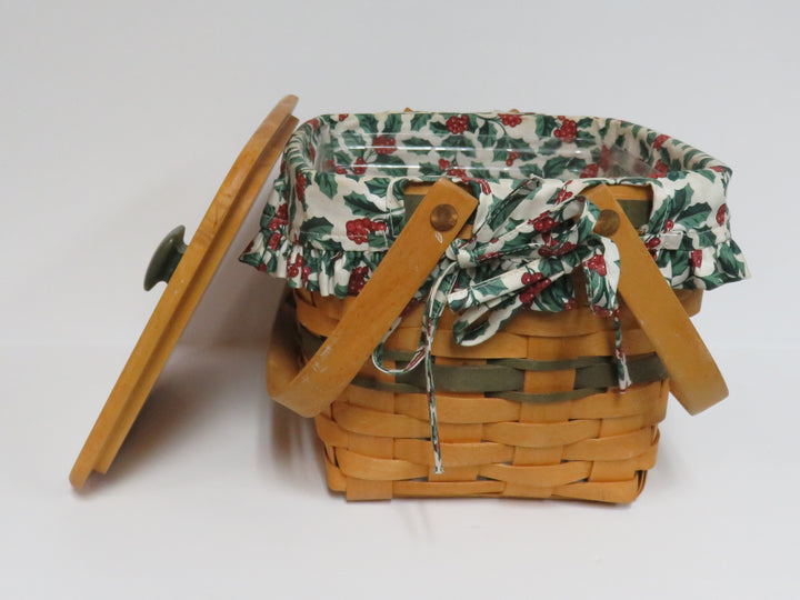 Longaberger Lidded Holiday Basket