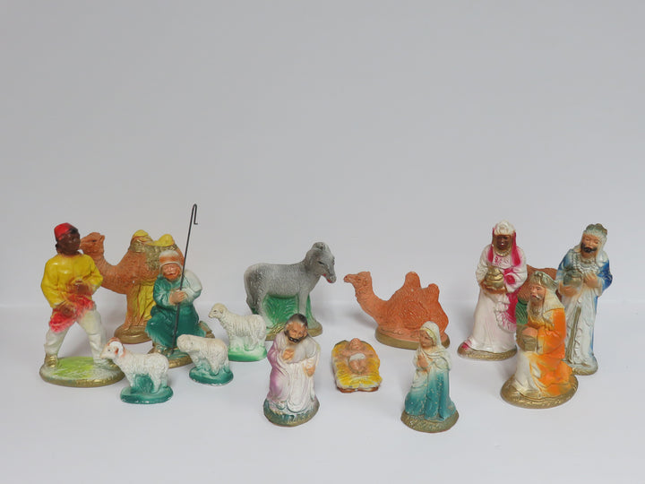 Chalkware Nativity Scene