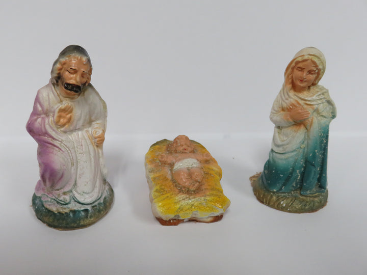Chalkware Nativity Scene