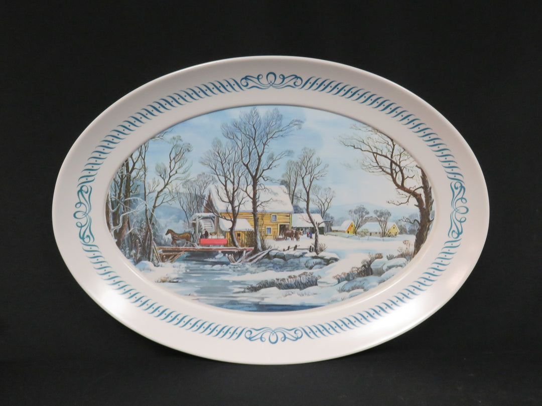 Winter Scene Melamine Platter