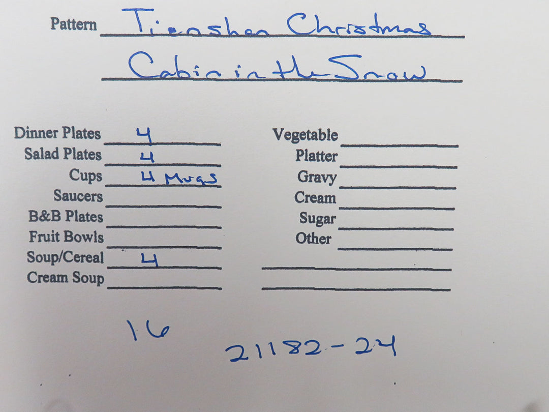 Tienshan Christmas China Set