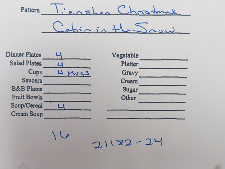 Tienshan Christmas China Set