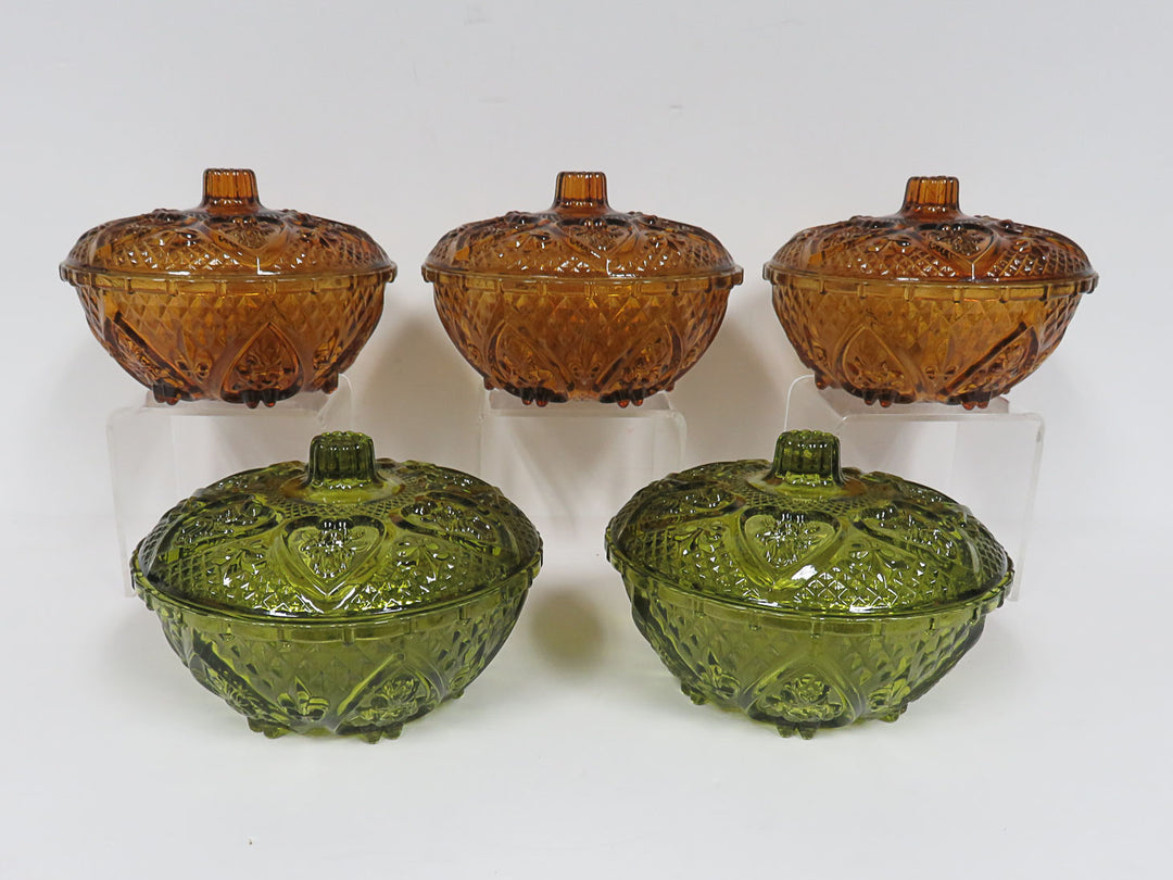 Glass Covered Bowl Set