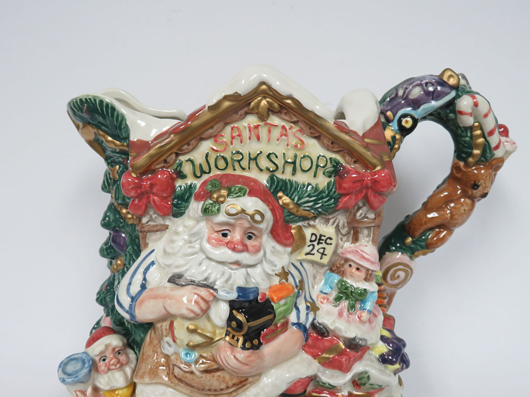 Fitz & Floyd Santa's Workshop Pitcher