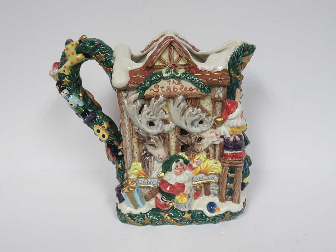 Fitz & Floyd Santa's Workshop Pitcher