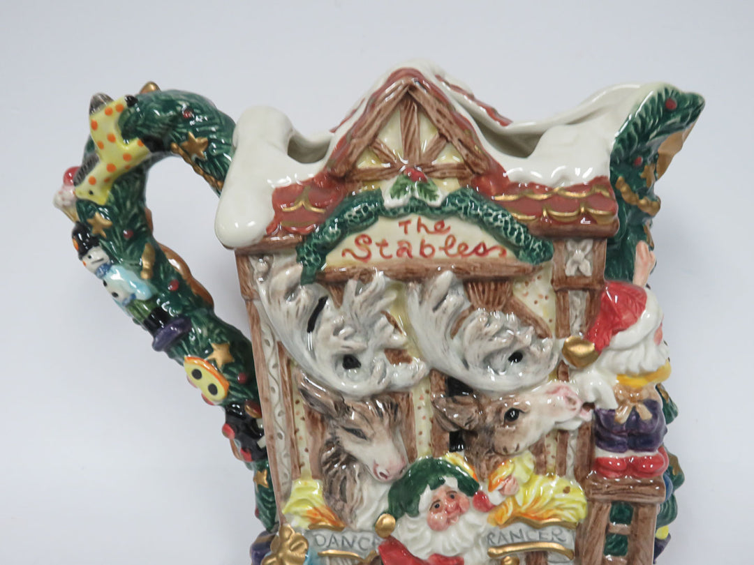 Fitz & Floyd Santa's Workshop Pitcher