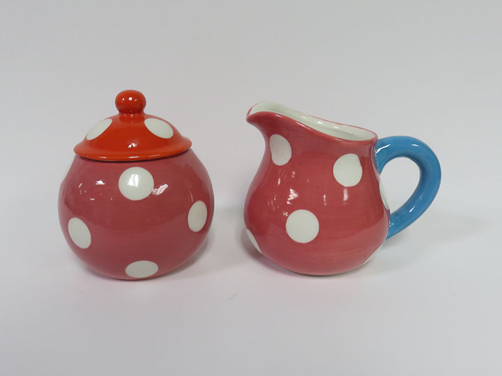 Polka Dot Cream & Sugar Set