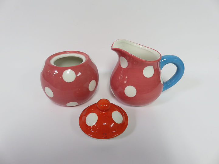 Polka Dot Cream & Sugar Set
