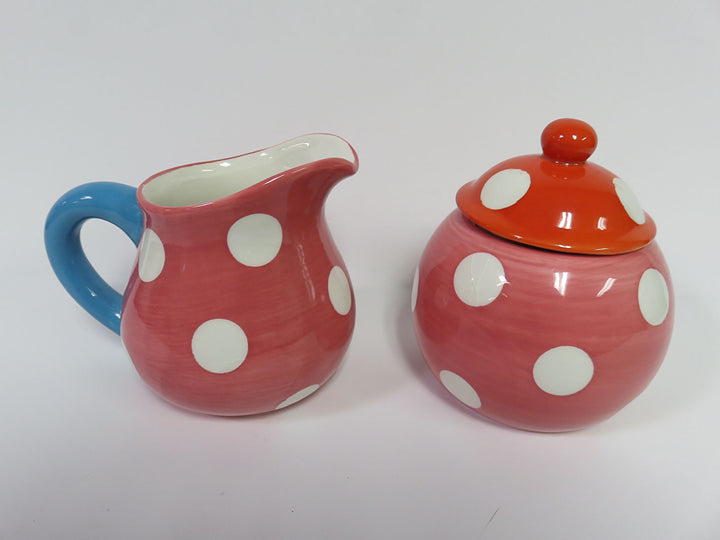 Polka Dot Cream & Sugar Set
