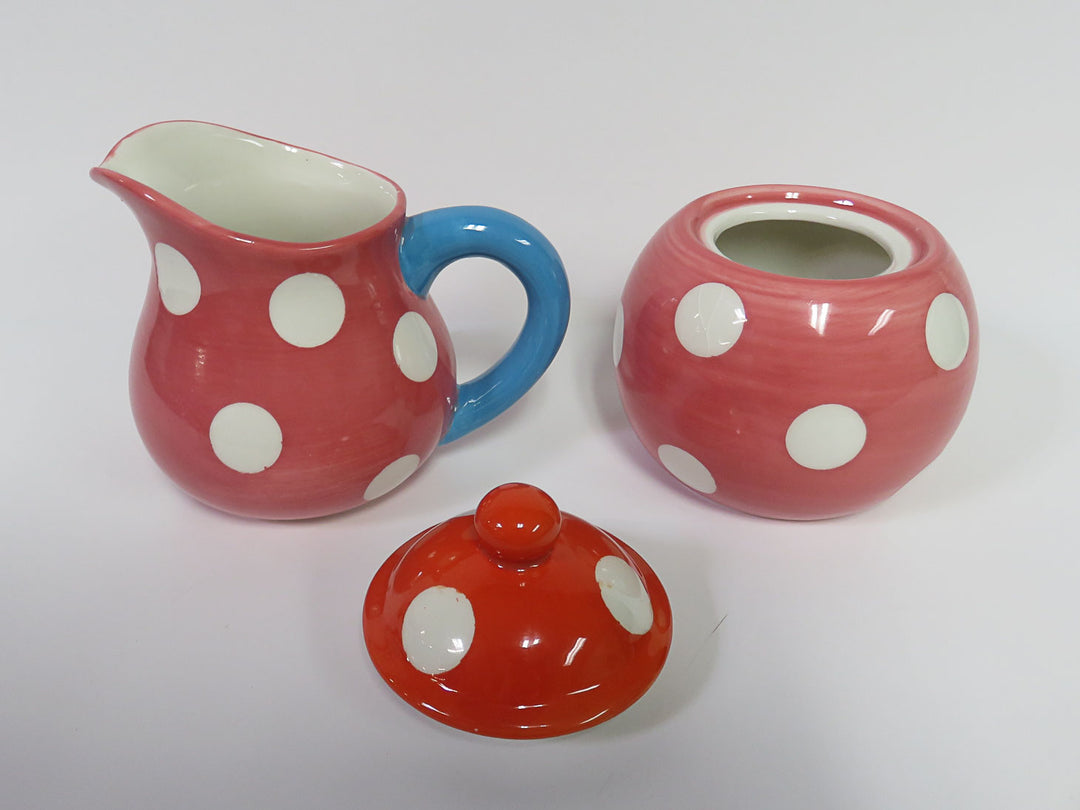 Polka Dot Cream & Sugar Set