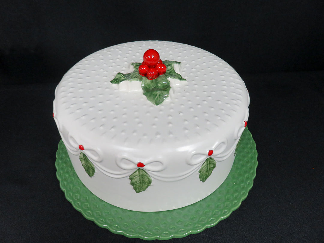 Vintage Covered Cake Plate