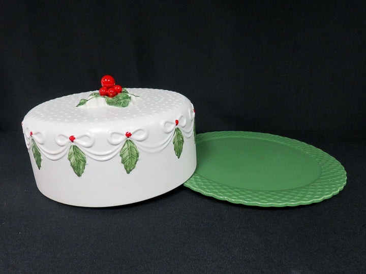 Vintage Covered Cake Plate