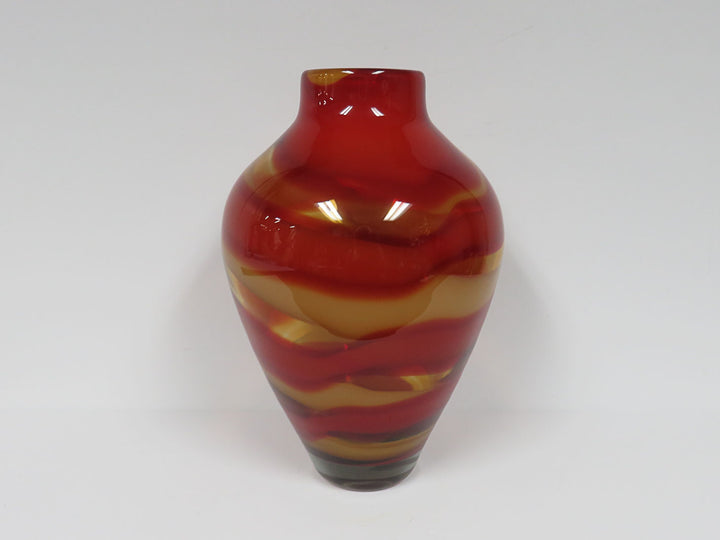 Red Swirl Vase