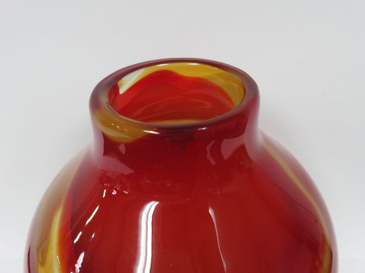 Red Swirl Vase